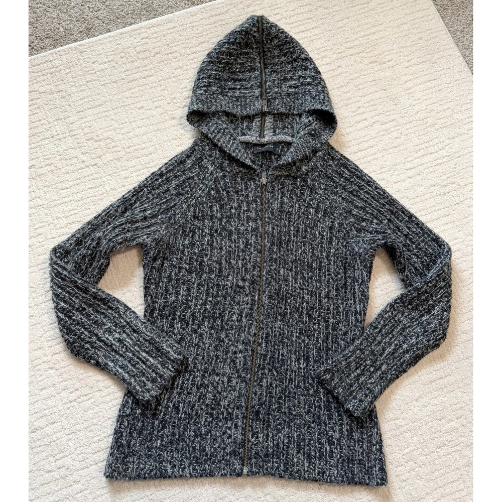 The Limited Vintage Y2K Full Zip Hoodie Sweater Marled Knit Wool Blend M Indie